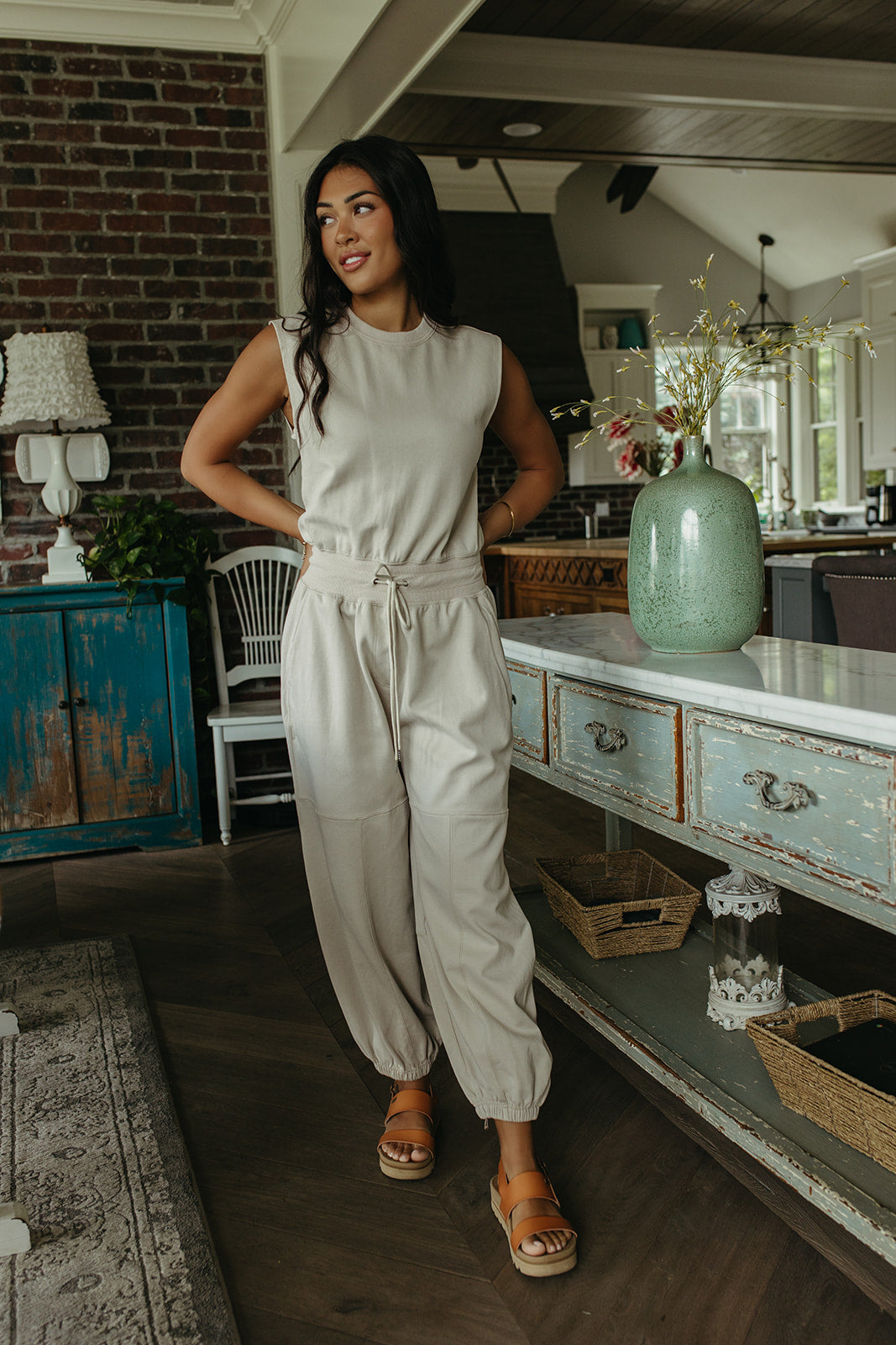 THE ESMA CREAM JUMPSUIT