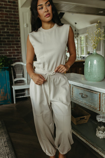 THE ESMA CREAM JUMPSUIT