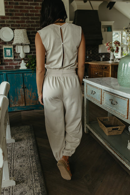 THE ESMA CREAM JUMPSUIT