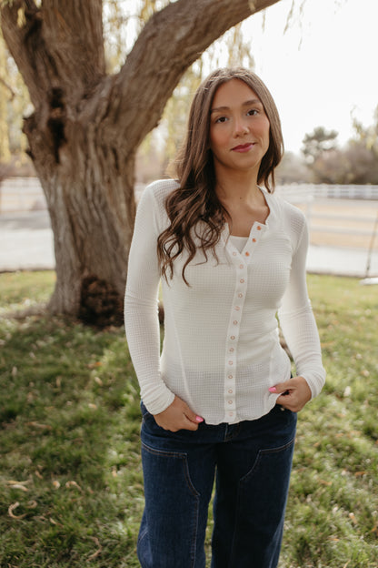 FREE PEOPLE GOING PLACES CARDI IN IVORY