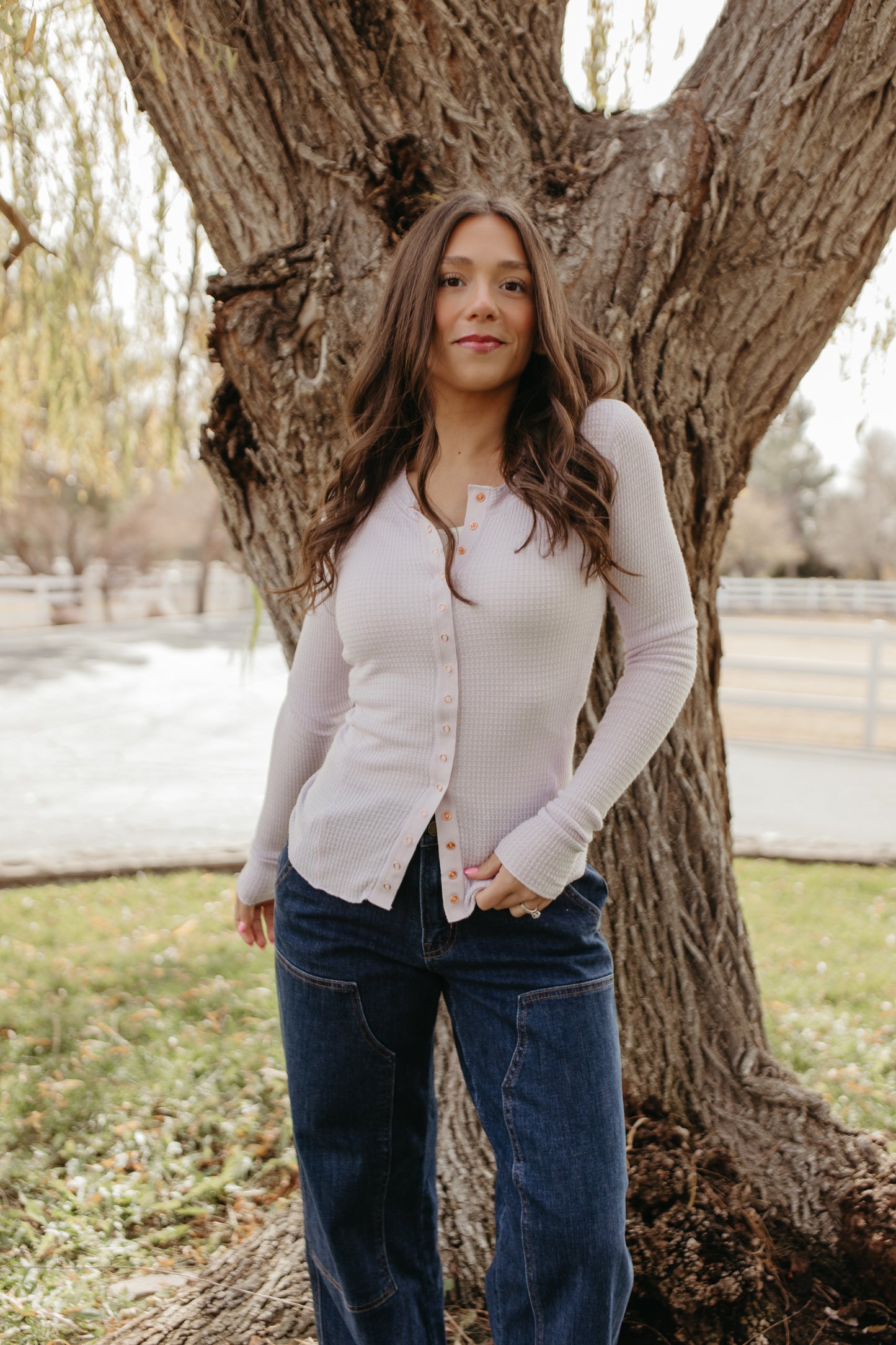 FREE PEOPLE GOING PLACES CARDI IN LAVENDER ICE
