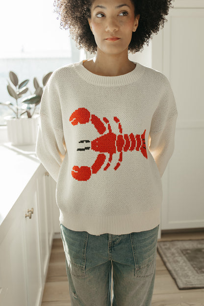 THE ROCK LOBSTER COZY SWEATER IN CREAM