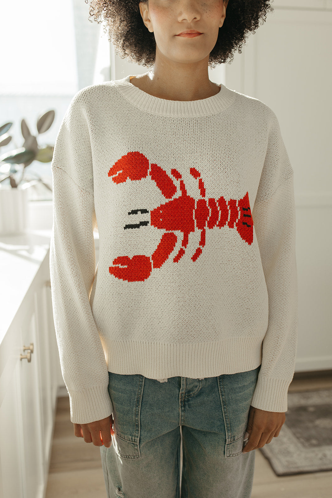 THE ROCK LOBSTER COZY SWEATER IN CREAM