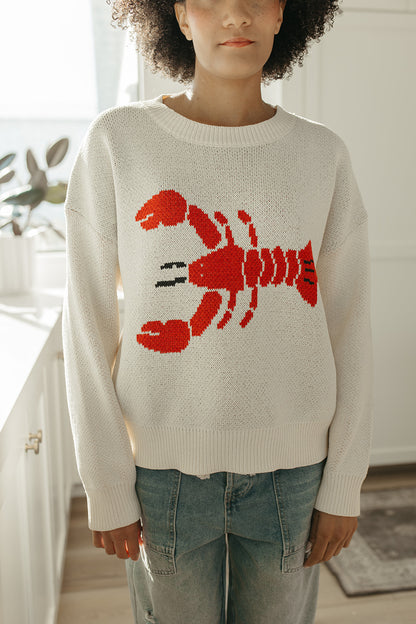 THE ROCK LOBSTER COZY SWEATER IN CREAM