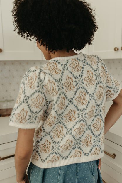 THE ELLA MAE SWEATER CARDIGAN IN IVORY