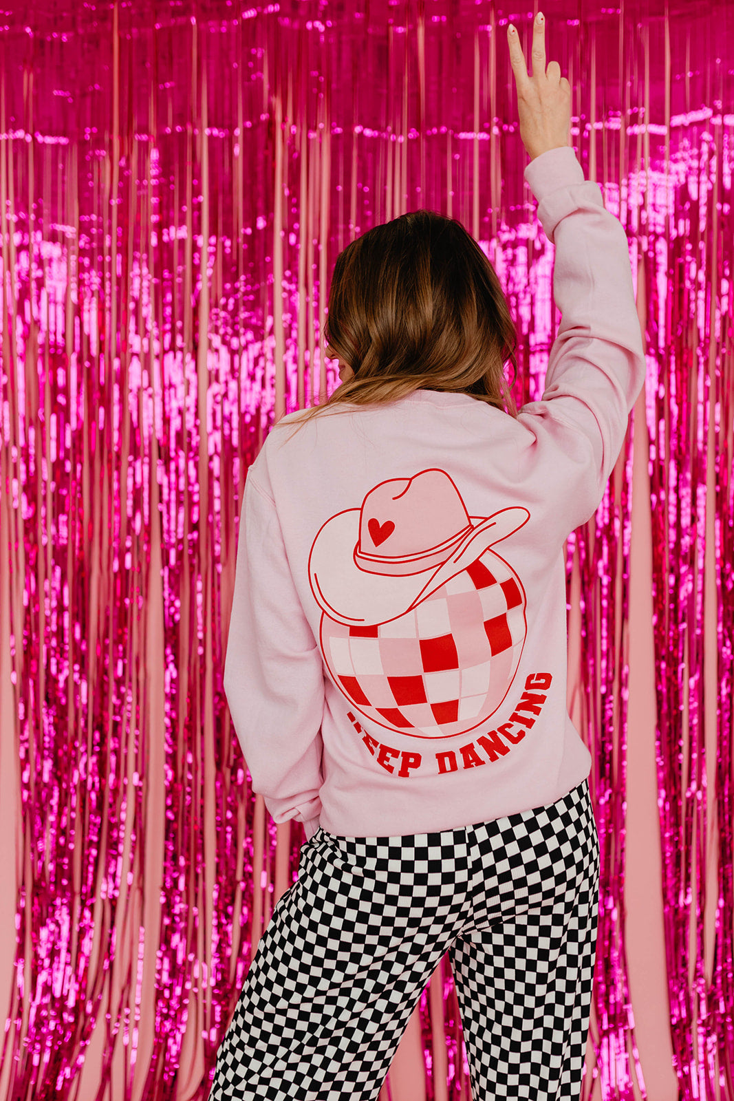 THE KEEP DANCING PULLOVER IN PINK BY PINK DESERT