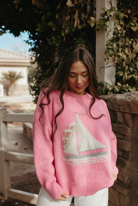 THE SET SAIL SWEATER IN PINK