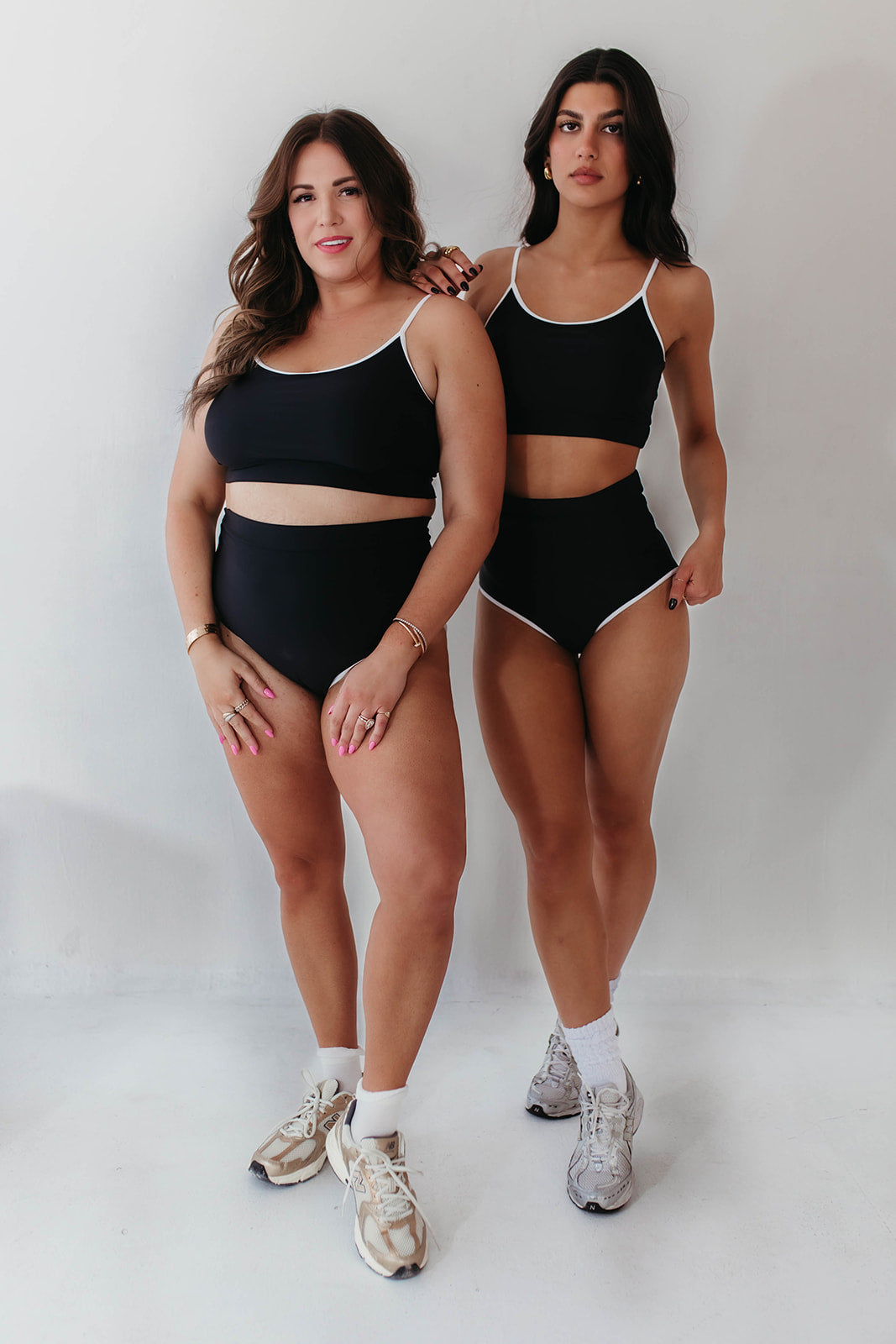 COCO TWO PIECE IN BLACK AND WHITE TRIM BY PINK DESERT – Pink