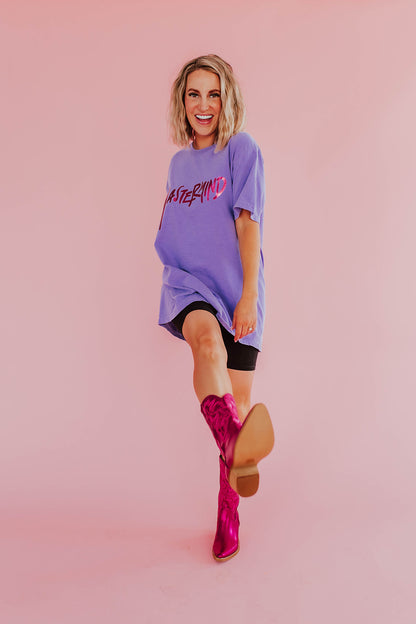 THE MASTERMIND HOLOGRAPHIC TEE IN VIOLET BY PINK DESERT