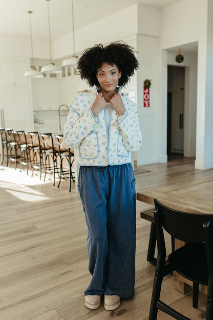 THE ASHTIN QUILTED PUFFER JACKET IN IVORY