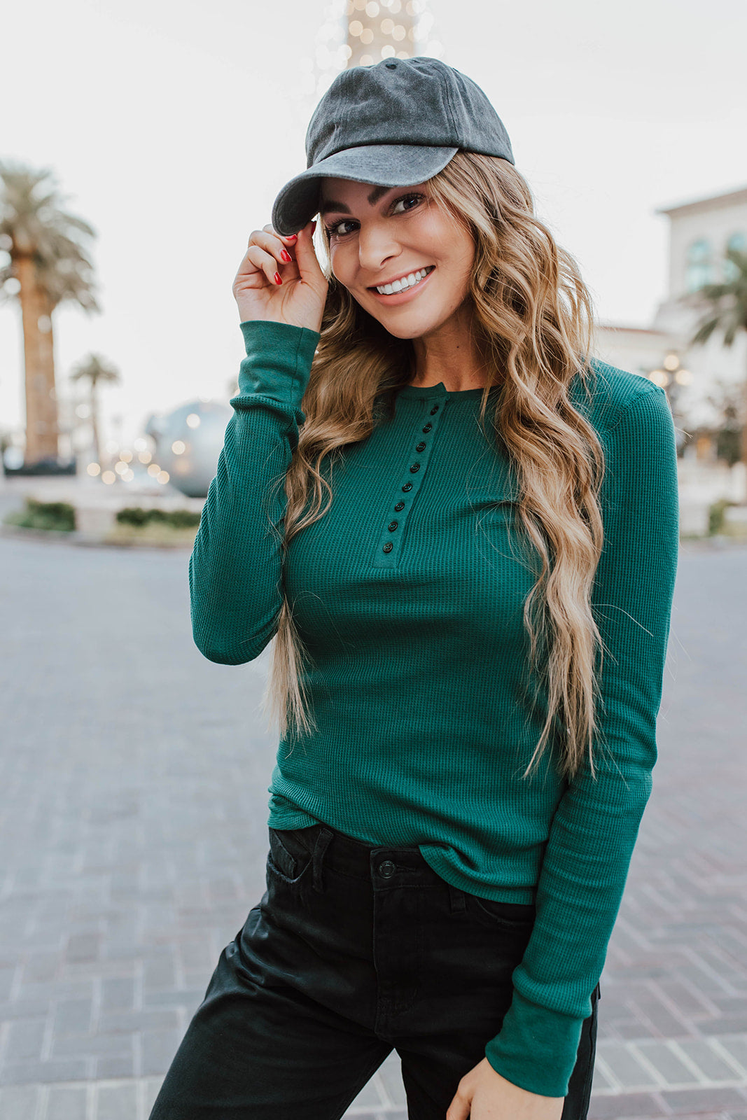 THE IVANA THERMAL TOP IN GREEN