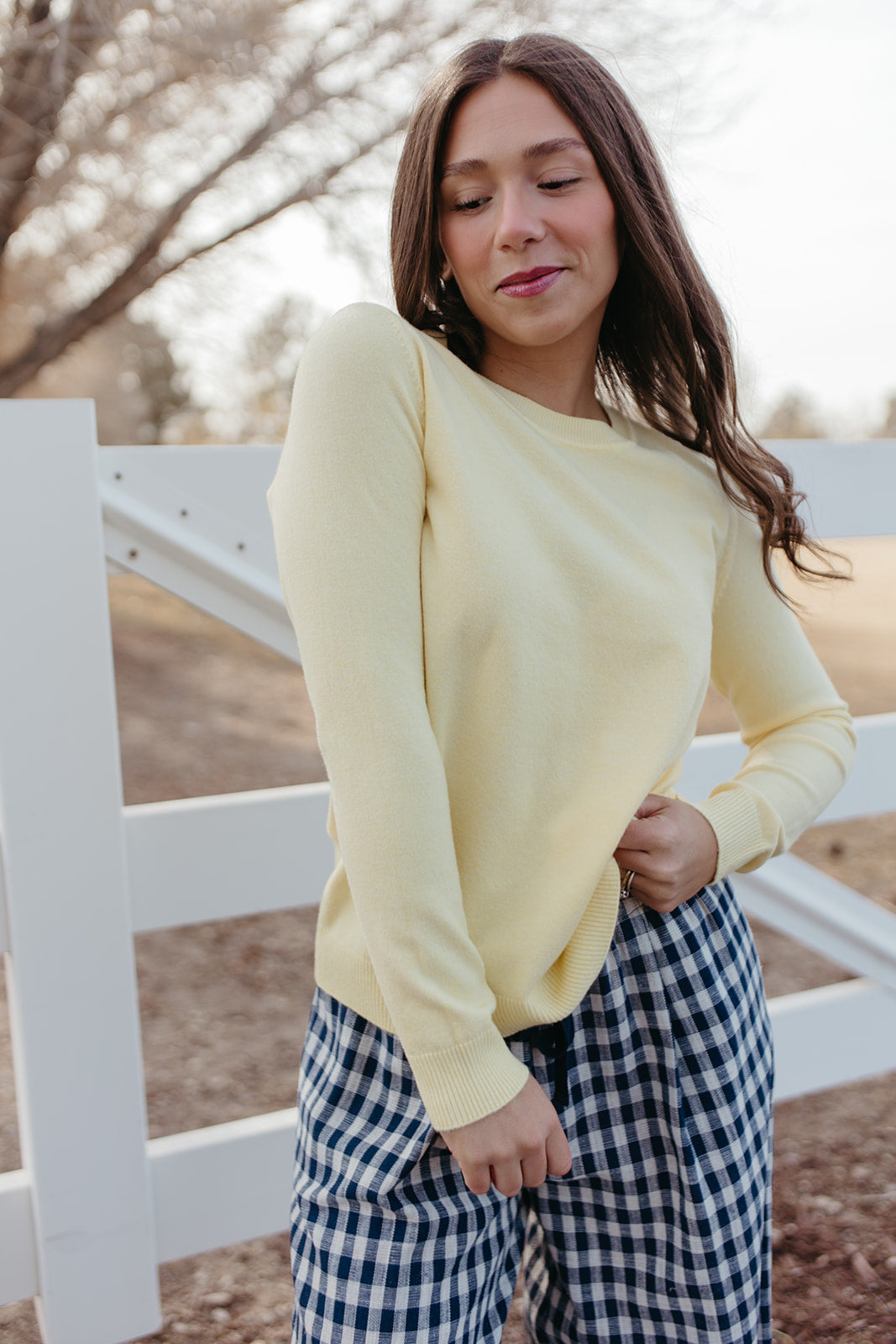 THE ROSALIE SOFT KNIT PULLOVER IN YELLOW