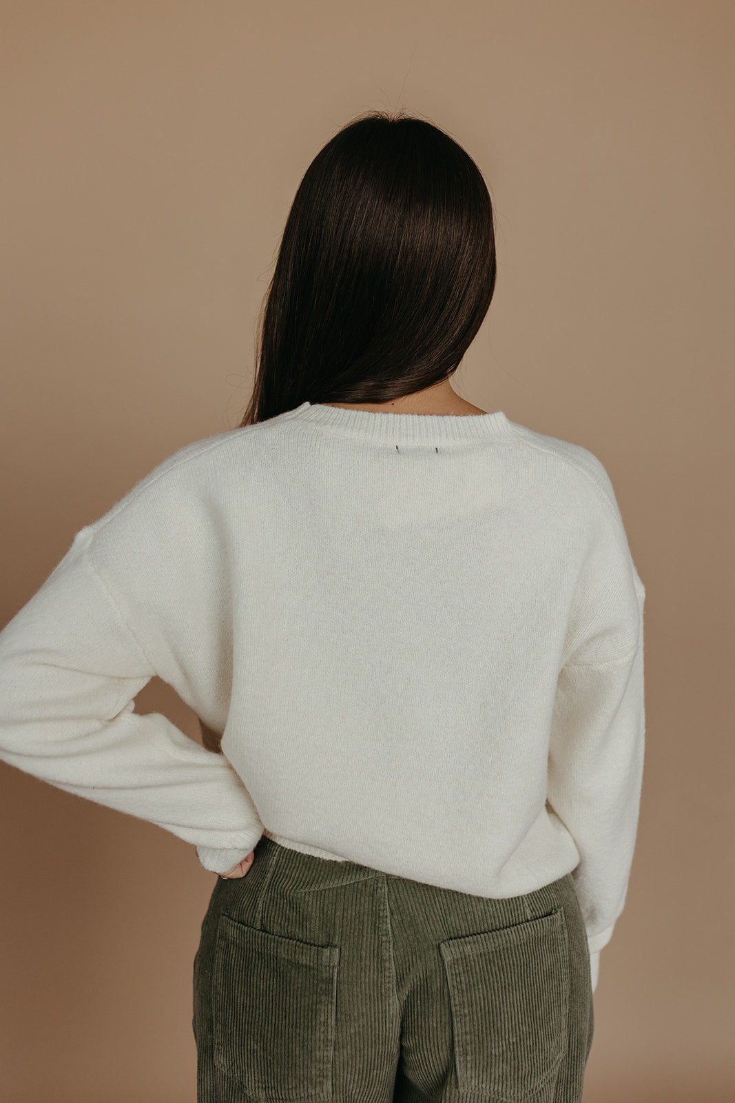 THE HUEY DUCK SWEATER IN CREAM