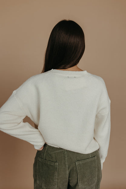 THE HUEY DUCK SWEATER IN CREAM
