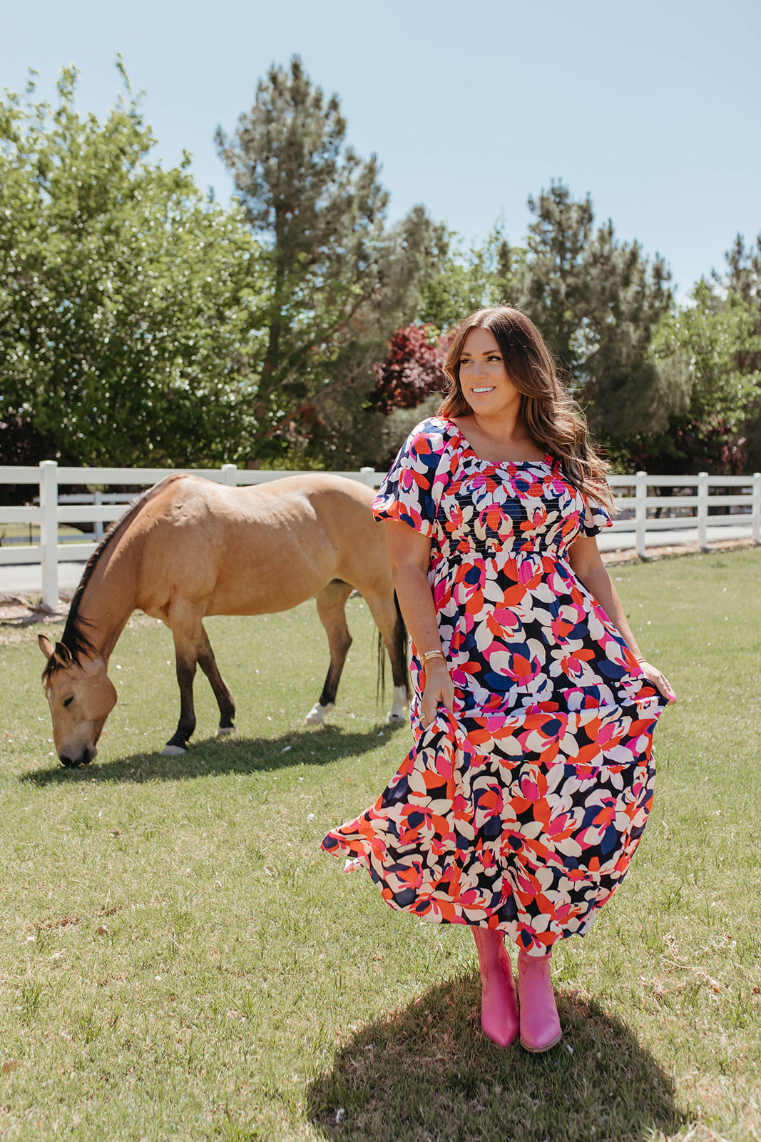 THE MAGNOLIA FLORAL DRESS BY PINK DESERT