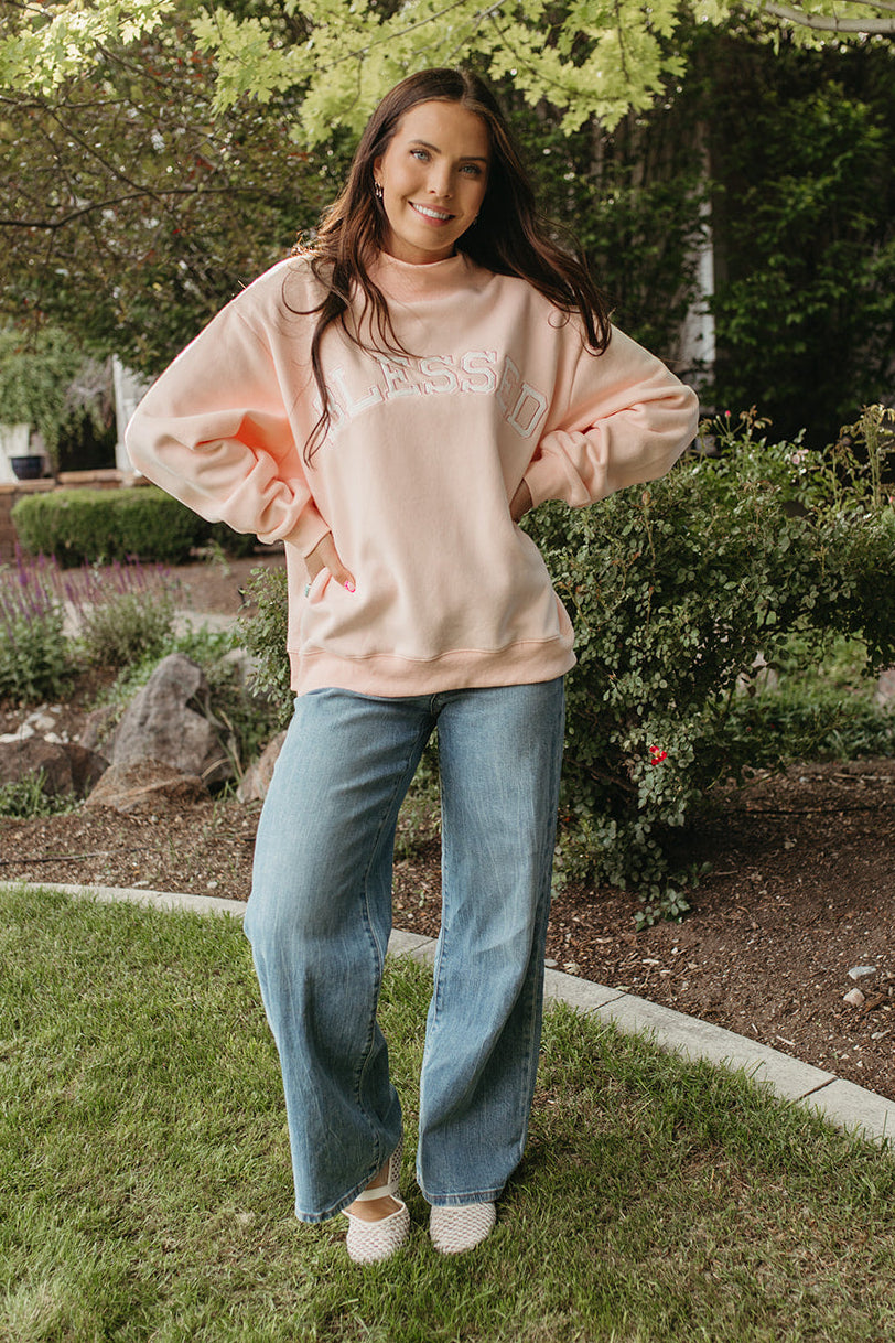 THE BLESSED PINK MOCK NECK