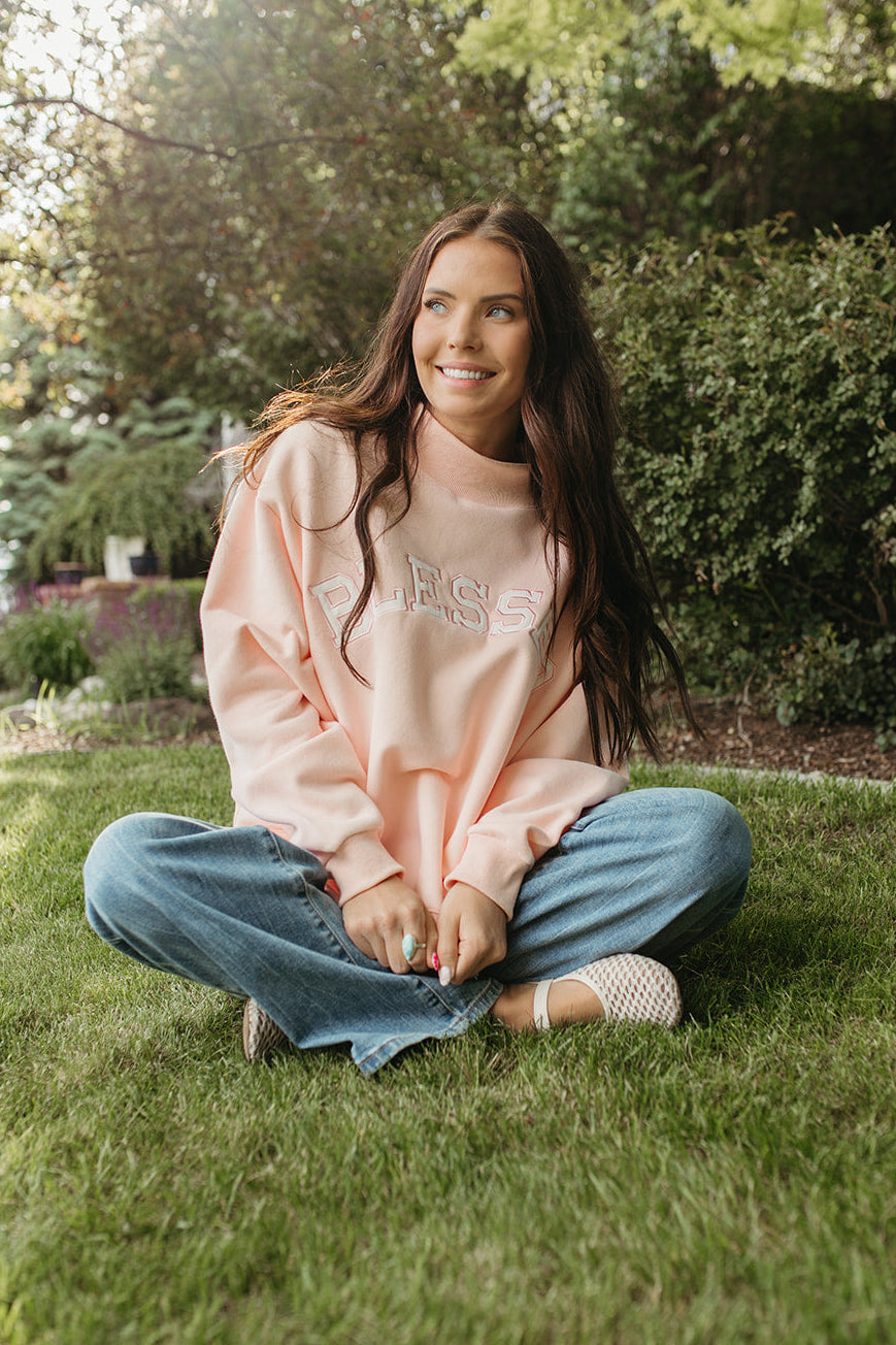 THE BLESSED PINK MOCK NECK