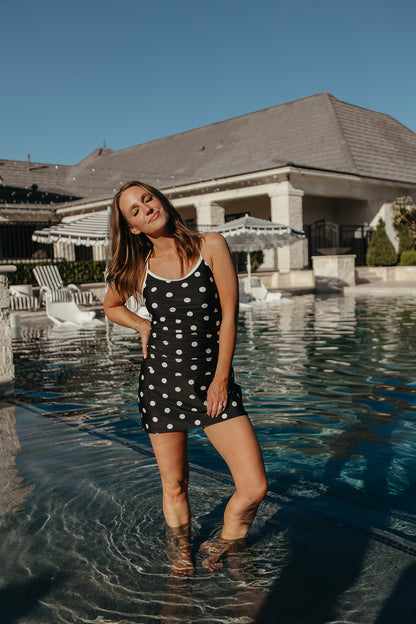 ACTIVE TANKINI SWIM TOP IN DOTS BY PINK DESERT