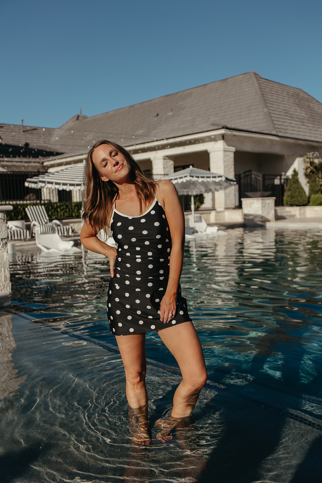ACTIVE SWIM SKIRT IN DOTS BY PINK DESERT