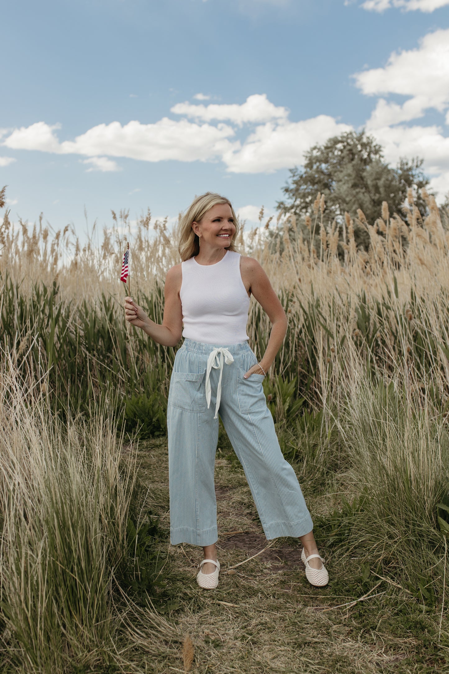 THE VERONICA RIBBED TANK IN WHITE