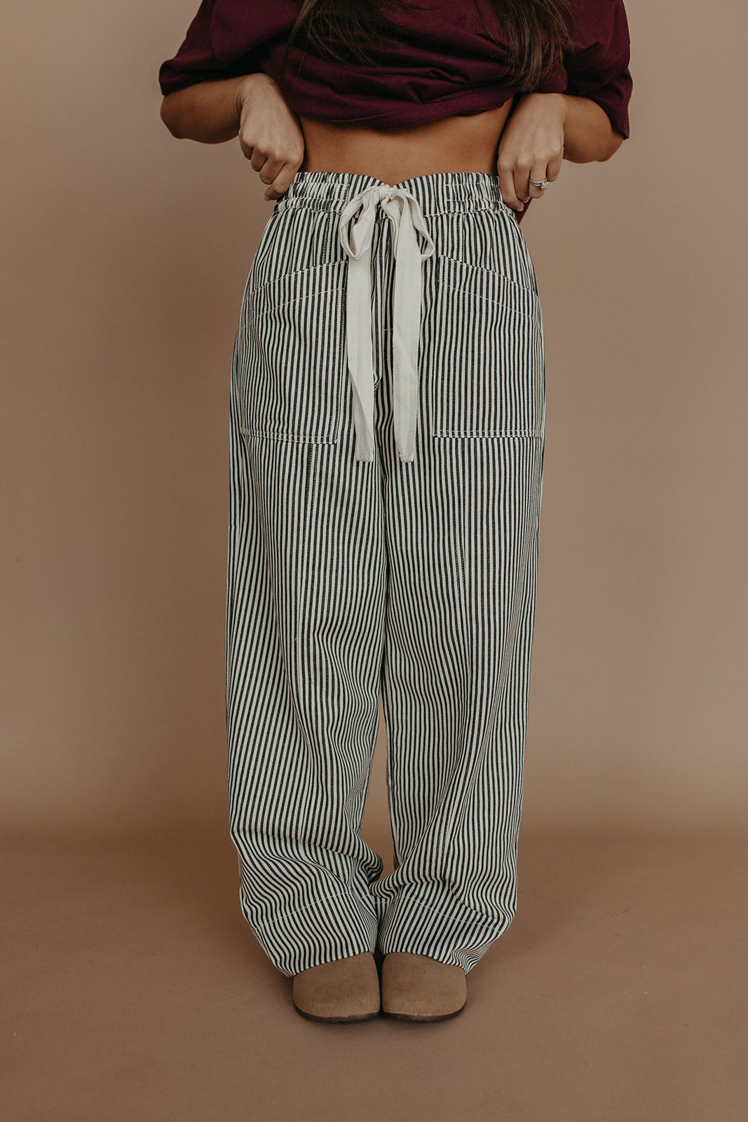 THE TASON DRAWSTRING JEANS IN BLACK