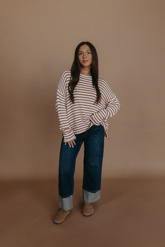 JBD PETITE CUFFED WIDE LEG JEANS IN DARK DENIM