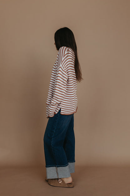 JBD PETITE CUFFED WIDE LEG JEANS IN DARK DENIM