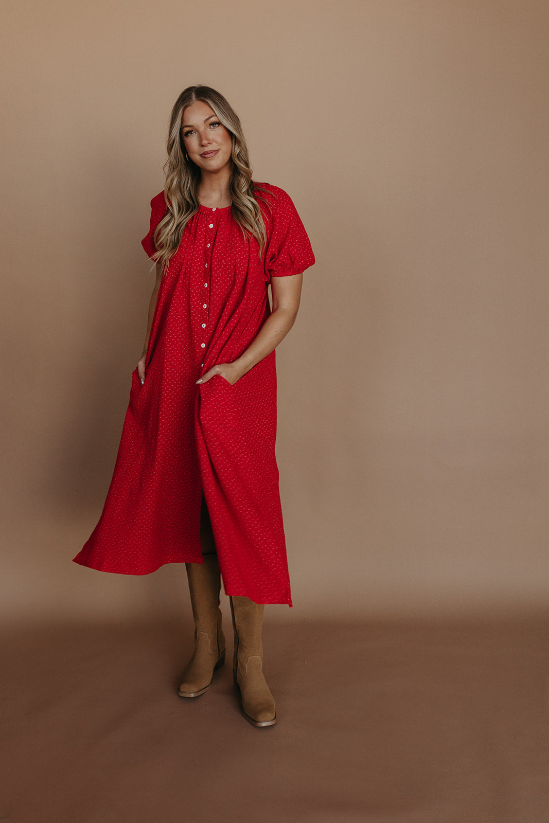 THE ROSALEE FLORAL MAXI IN RED