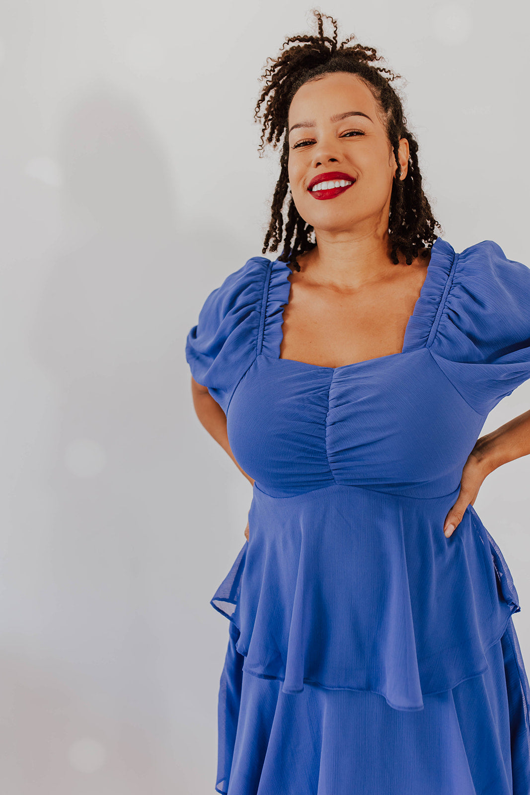 Plus size chiffon midi dress sale