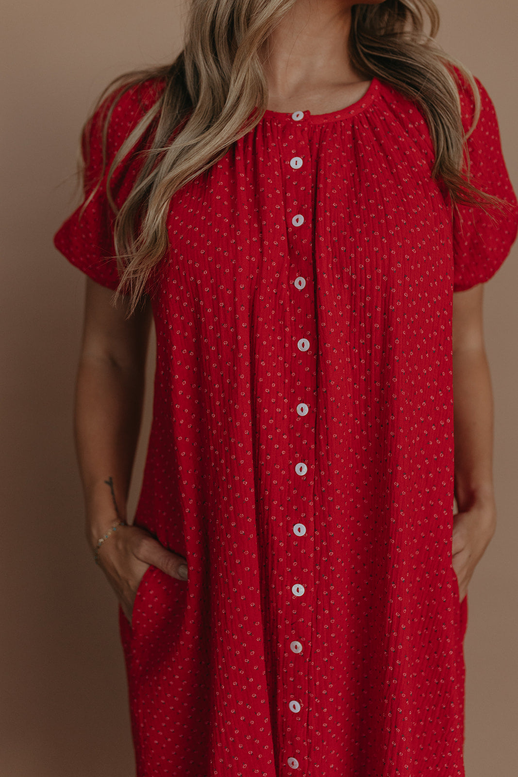 THE ROSALEE FLORAL MAXI IN RED