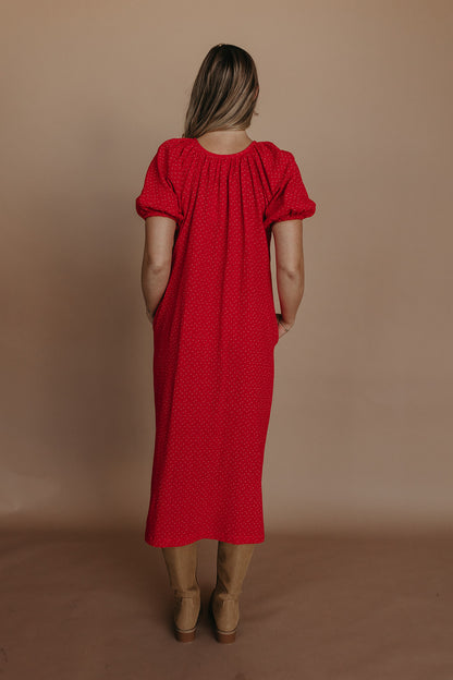 THE ROSALEE FLORAL MAXI IN RED