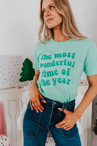 THE MOST WONDERFUL TIME OF THE YEAR TEE IN MINT