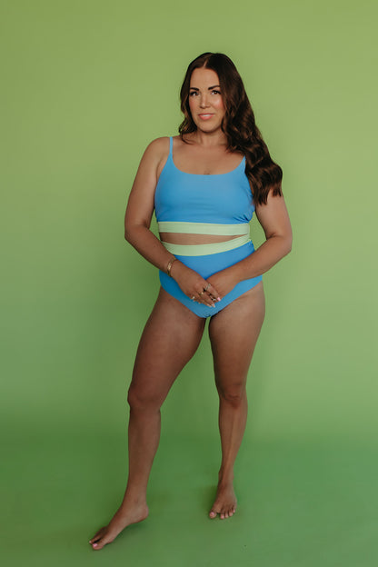 MIAMI SWIM BOTTOM IN SKY BLUE COLORBLOCK BY PINK DESERT