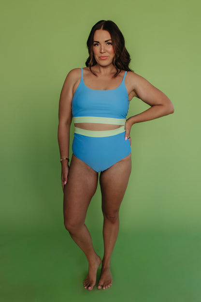 MIAMI SWIM BOTTOM IN SKY BLUE COLORBLOCK BY PINK DESERT