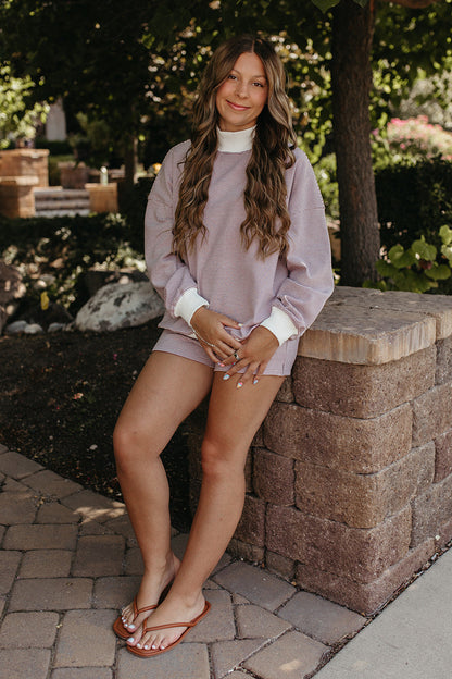 THE REESE STRIPE TOP IN PURPLE