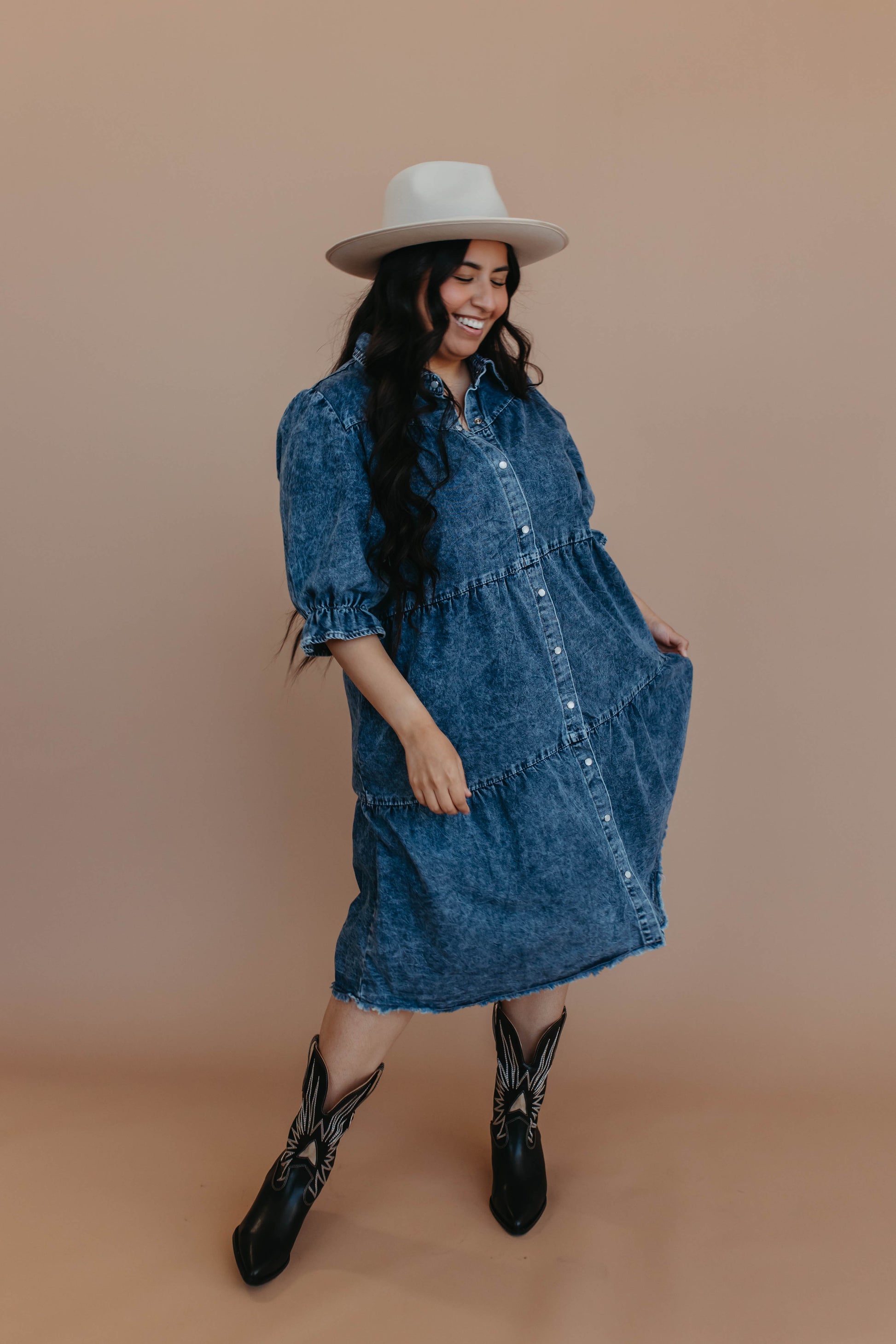 THE TEXAS DENIM DRESS BY PINK DESERT Pink Desert THE TEXAS DENIM DRESS BY PINK DESERT Pink Desert