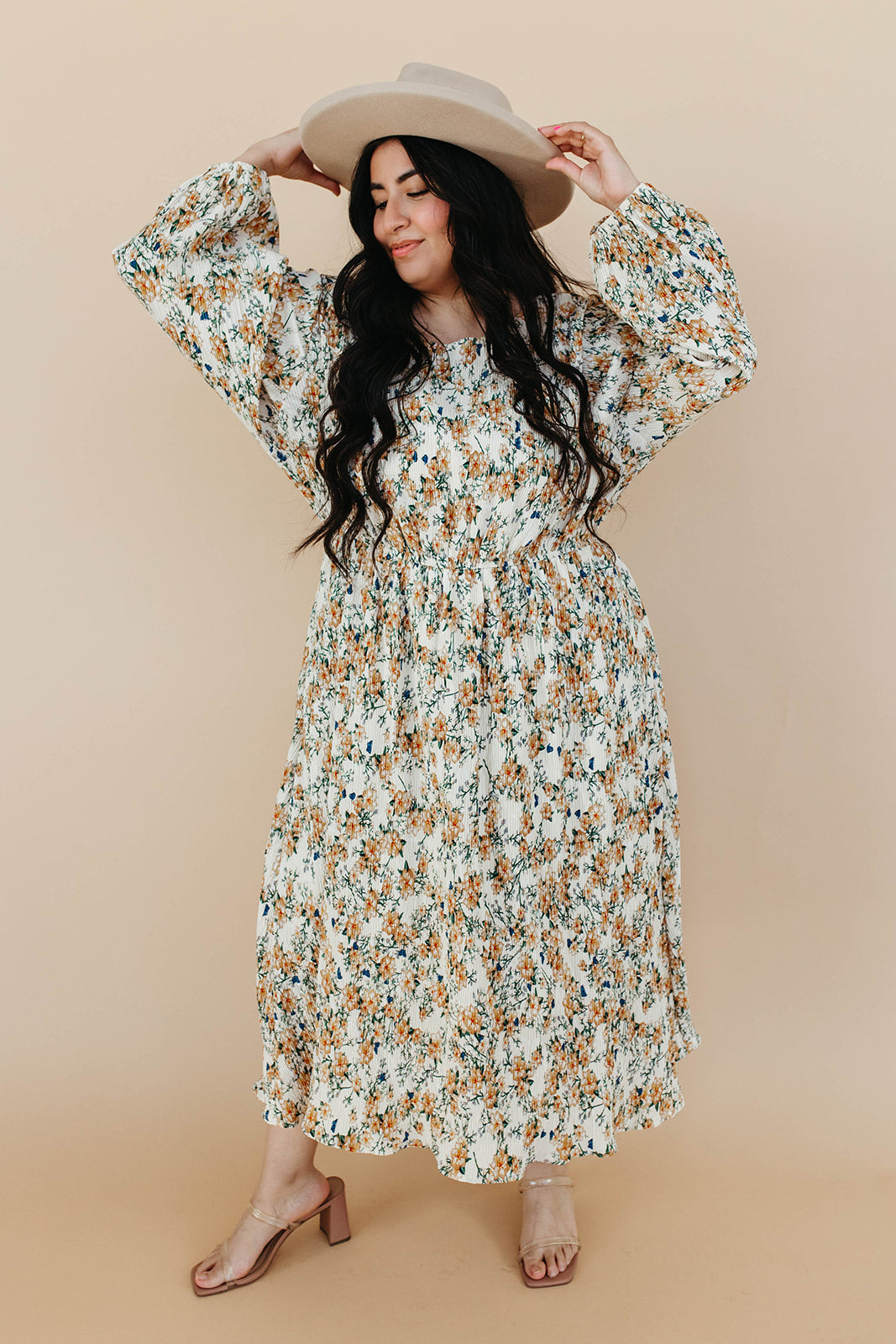 THE IVY DRESS IN IVORY FLORAL