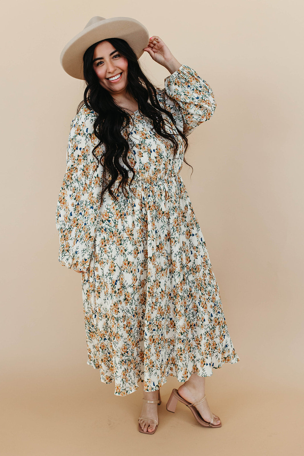 THE IVY DRESS IN IVORY FLORAL