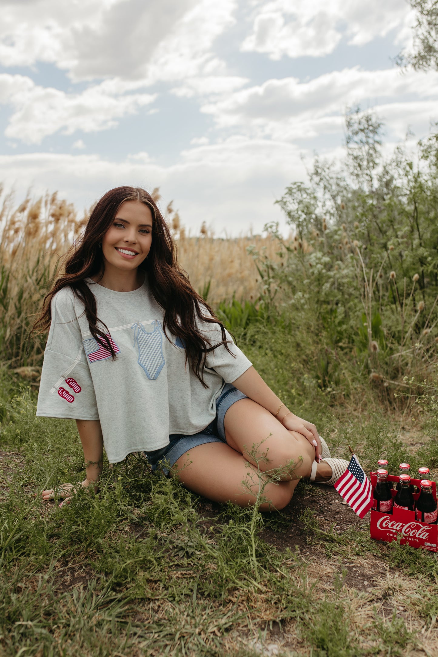 THE KATIE CLOTHESLINE EMBROIDERED TOP