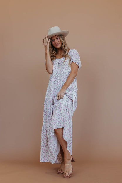 THE LIANE RIBBON DRESS IN LILAC FLORAL