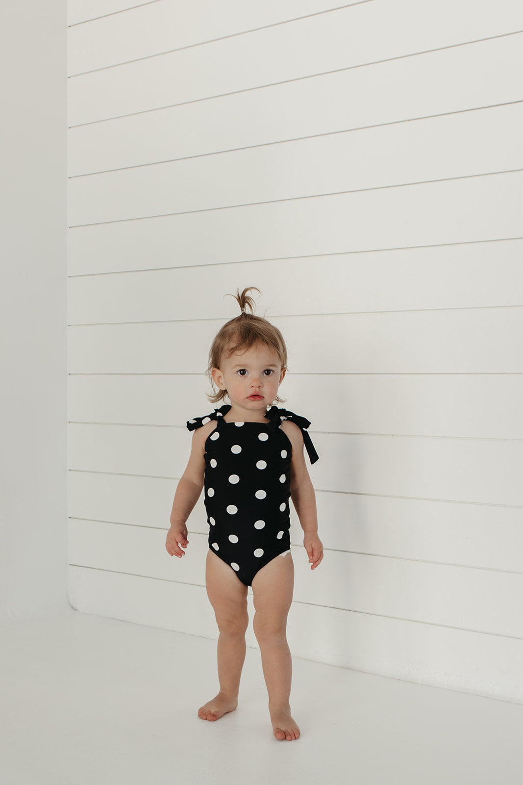 GIRLS TIE STRAP ONE PIECE IN DOTS BY PINK DESERT