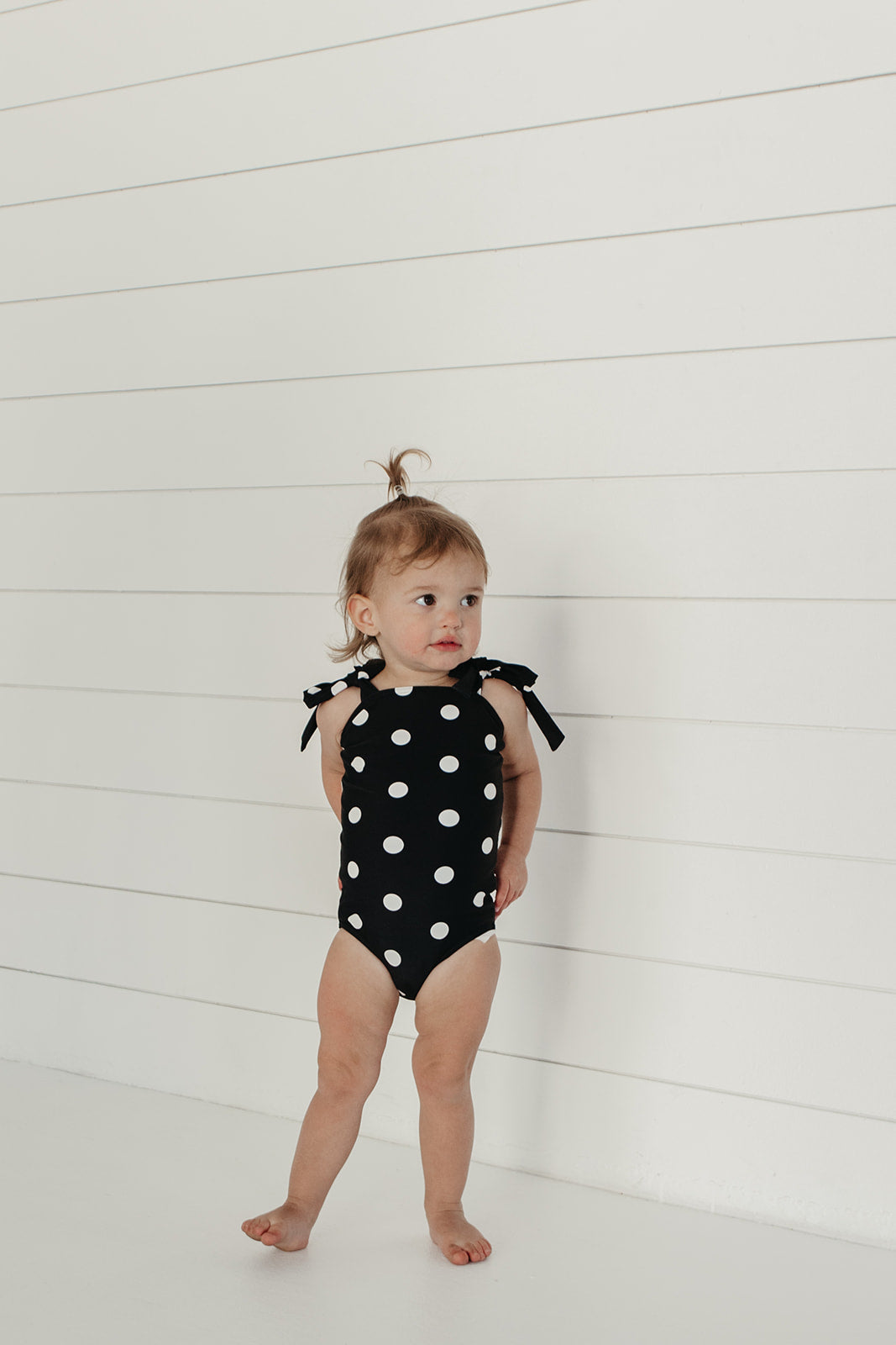 GIRLS TIE STRAP ONE PIECE IN DOTS BY PINK DESERT