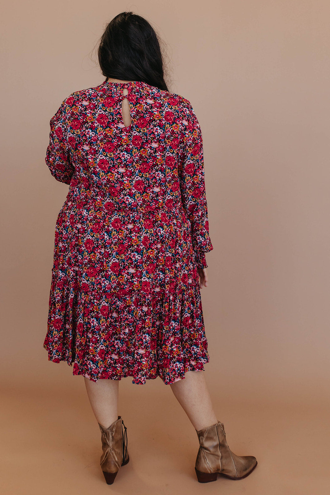 THE JUNIE SMOCKED DRESS IN CHERRY