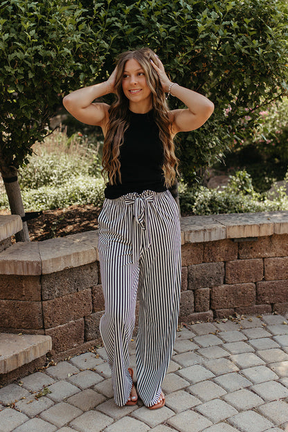 THE VERONICA RIBBED TANK IN BLACK