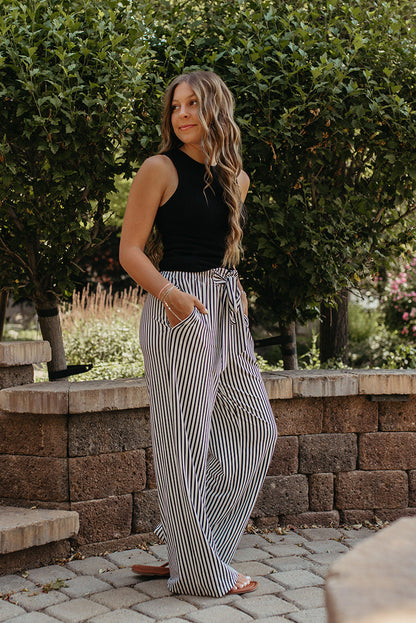 THE VERONICA RIBBED TANK IN BLACK