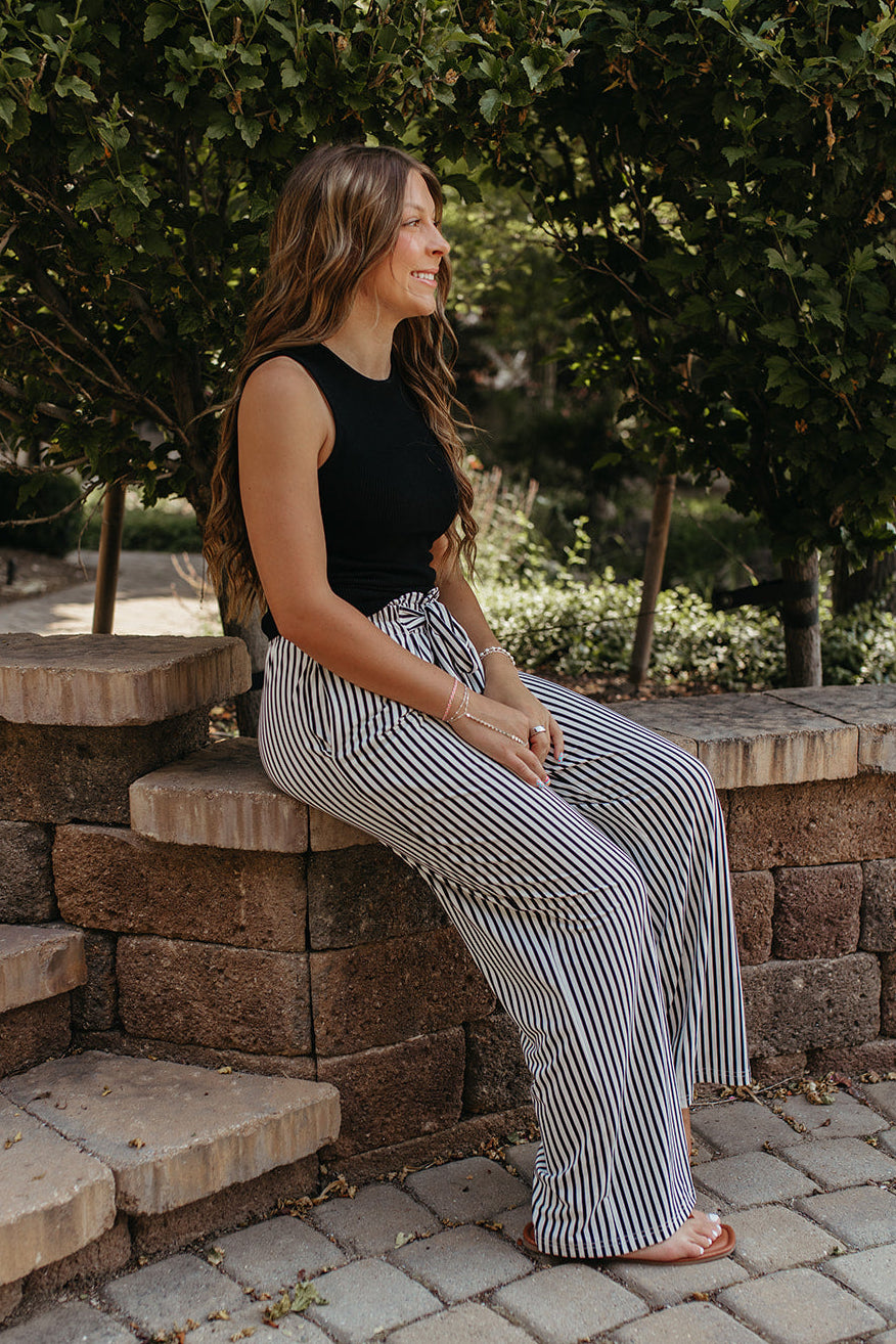 THE VERONICA RIBBED TANK IN BLACK