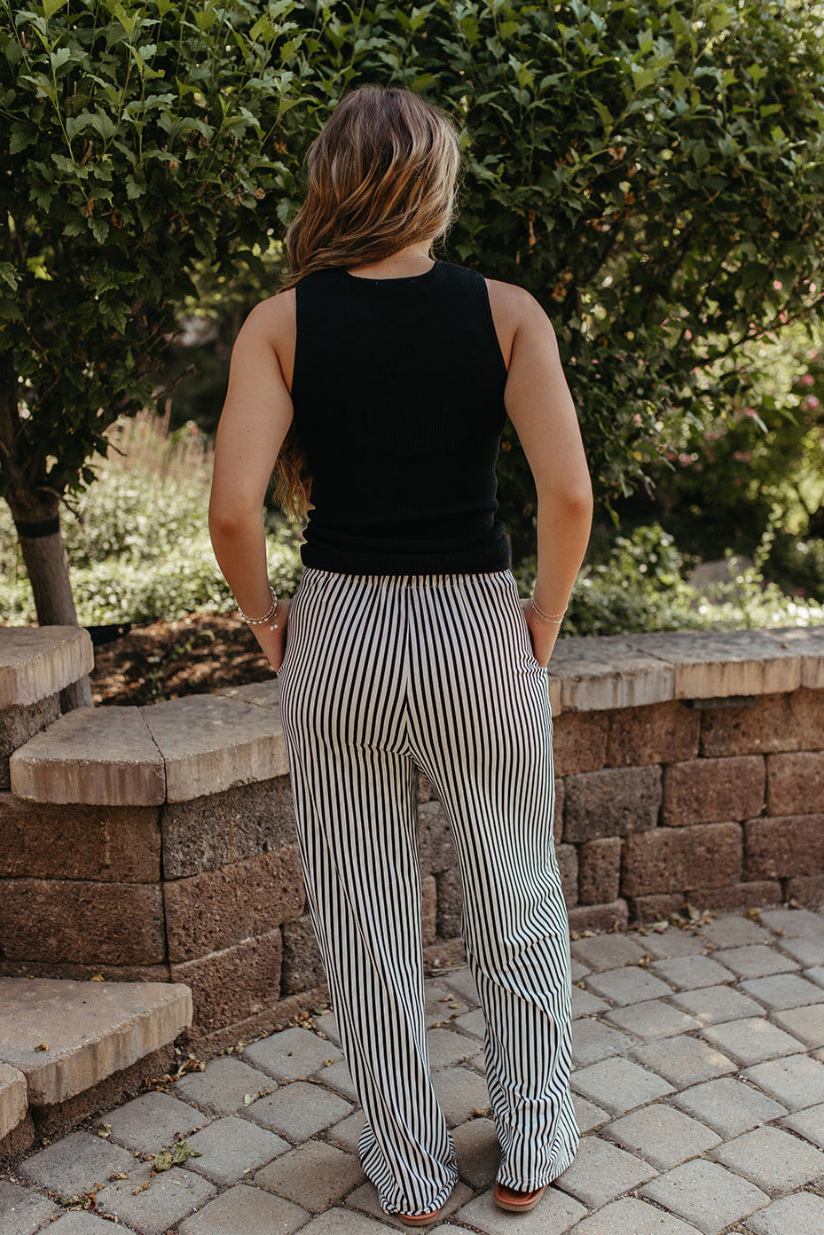 THE VERONICA RIBBED TANK IN BLACK