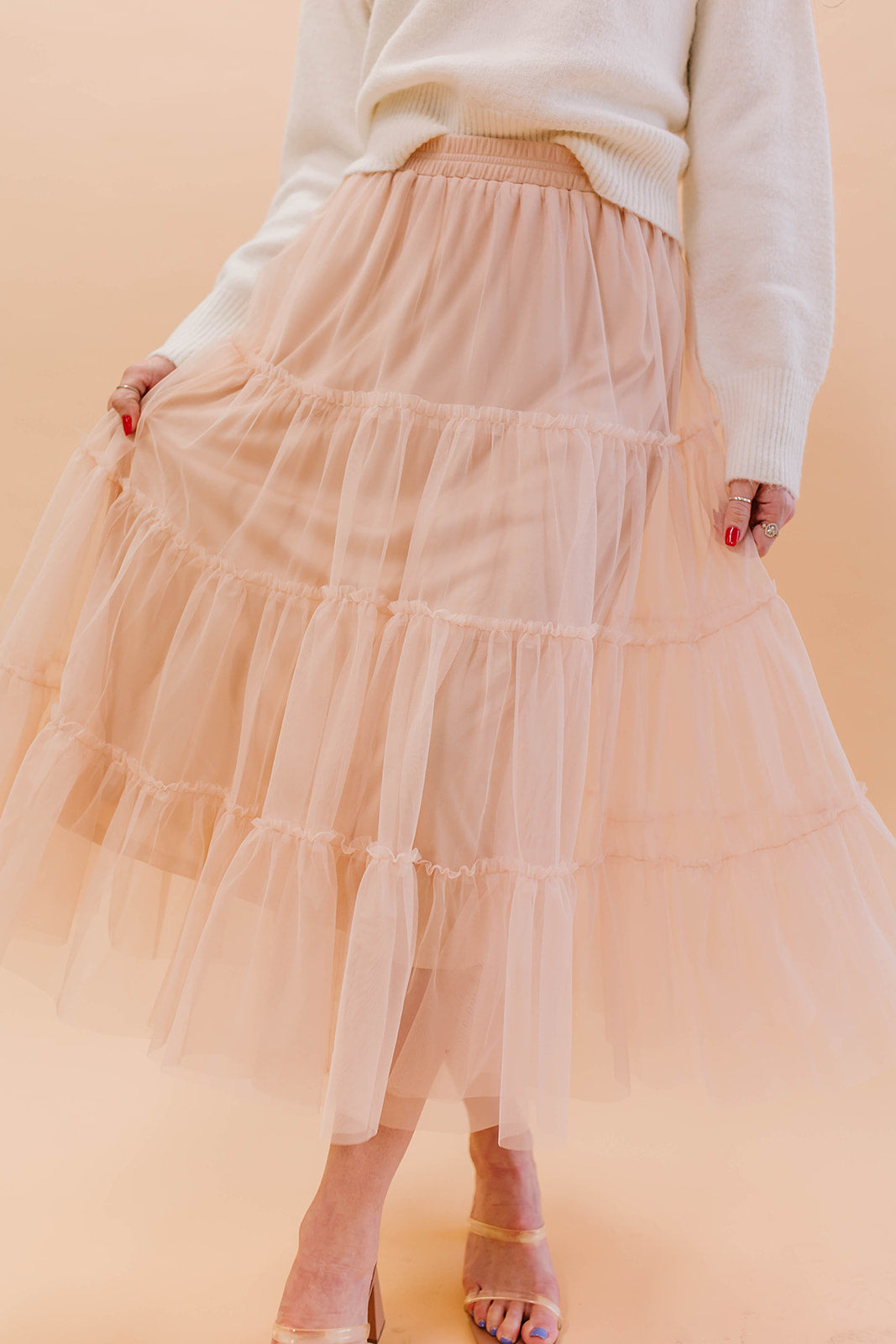 Tiered mesh skirt sale