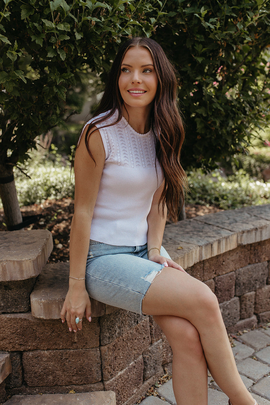 THE LILLY TARIA HIGH TANK IN WHITE