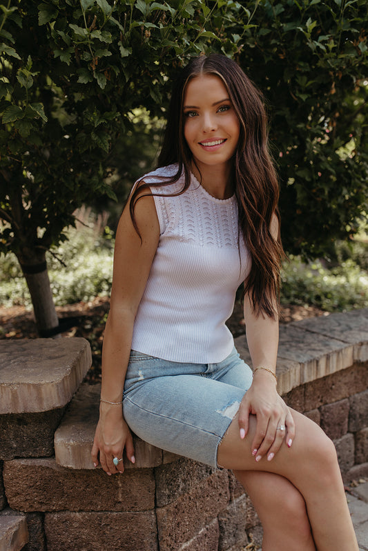 THE LILLY TARIA HIGH TANK IN WHITE